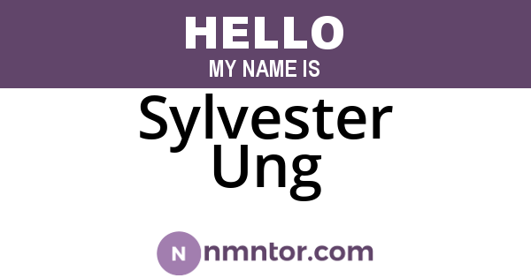 Sylvester Ung