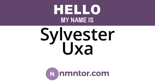 Sylvester Uxa
