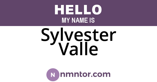 Sylvester Valle