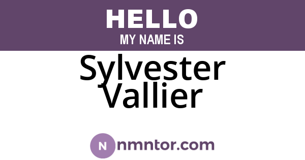 Sylvester Vallier