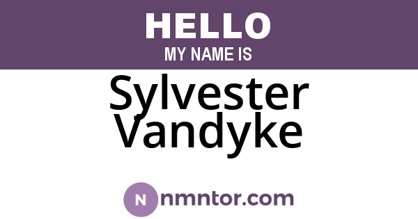 Sylvester Vandyke