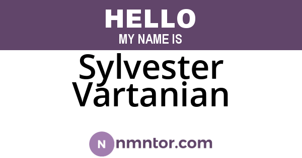 Sylvester Vartanian