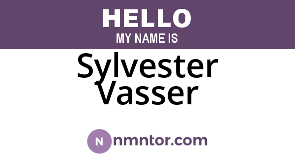 Sylvester Vasser