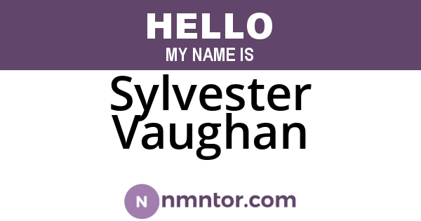 Sylvester Vaughan