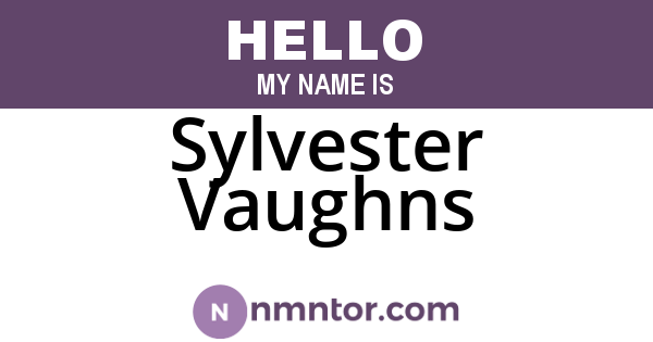 Sylvester Vaughns