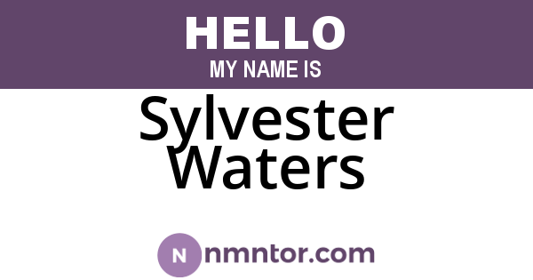 Sylvester Waters