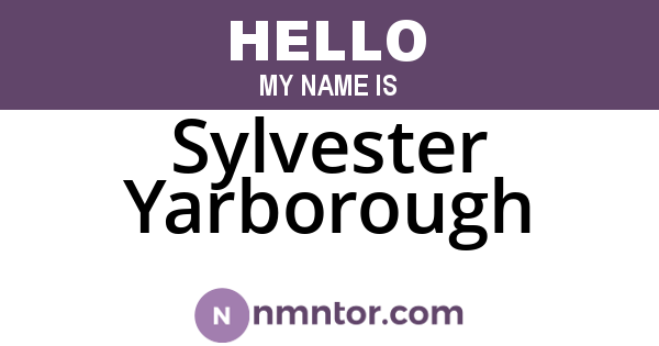 Sylvester Yarborough