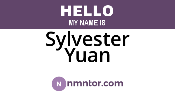 Sylvester Yuan