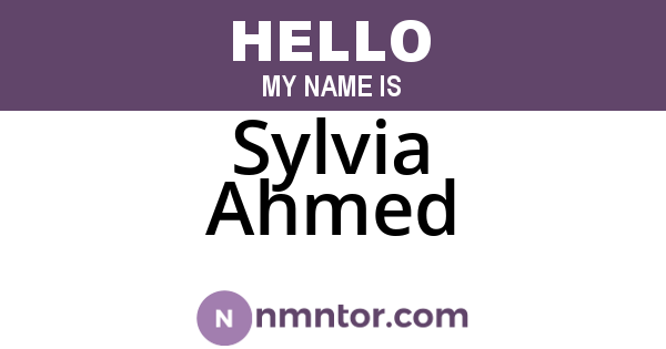 Sylvia Ahmed