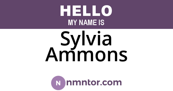 Sylvia Ammons