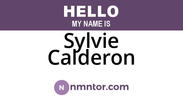 Sylvie Calderon
