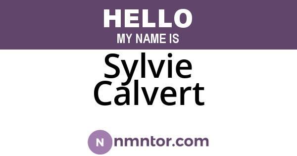 Sylvie Calvert