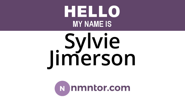 Sylvie Jimerson