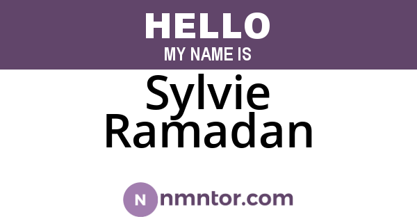 Sylvie Ramadan