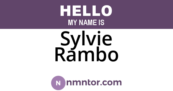 Sylvie Rambo