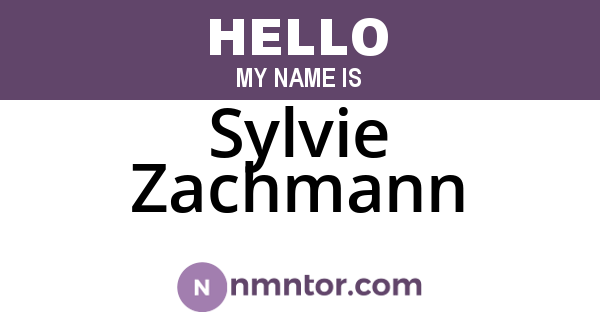 Sylvie Zachmann