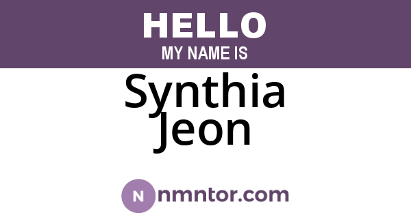 Synthia Jeon