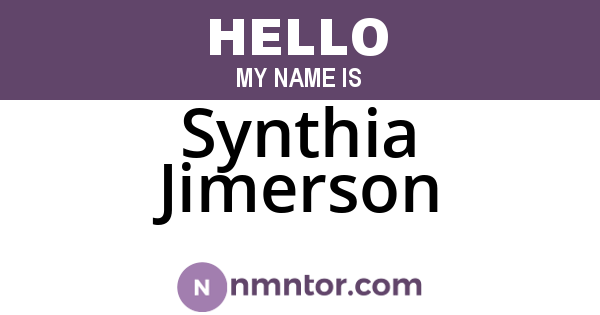 Synthia Jimerson