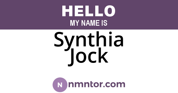Synthia Jock