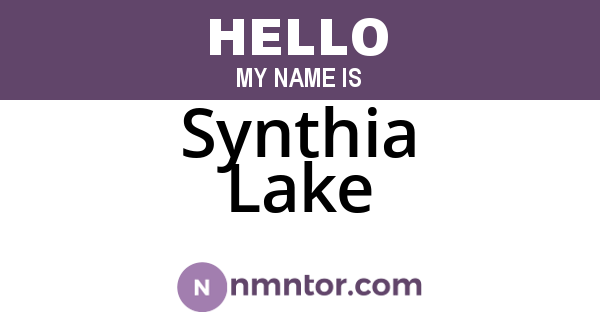 Synthia Lake