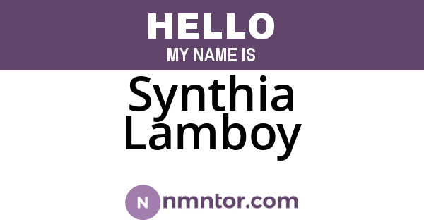 Synthia Lamboy