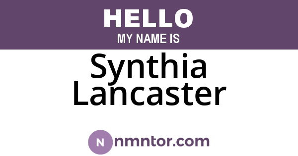 Synthia Lancaster