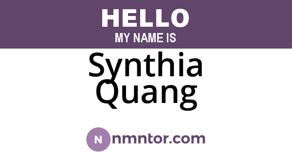 Synthia Quang