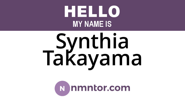 Synthia Takayama