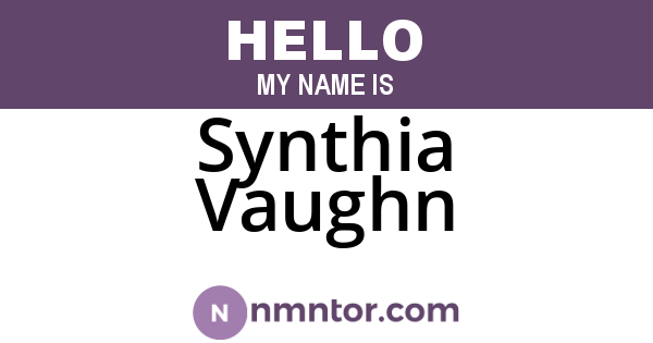 Synthia Vaughn