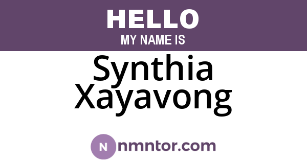 Synthia Xayavong
