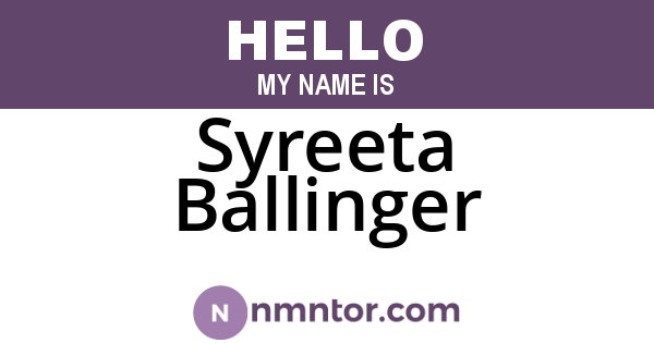 Syreeta Ballinger