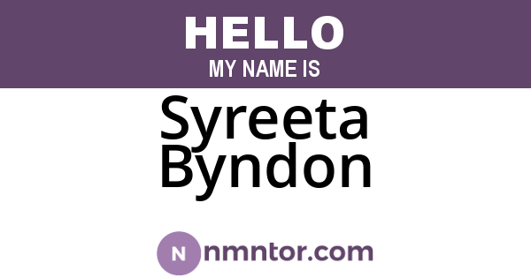 Syreeta Byndon
