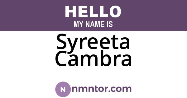 Syreeta Cambra