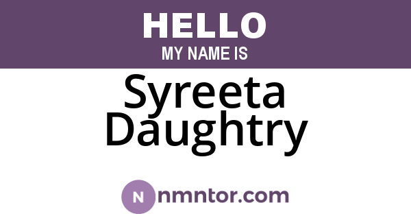 Syreeta Daughtry