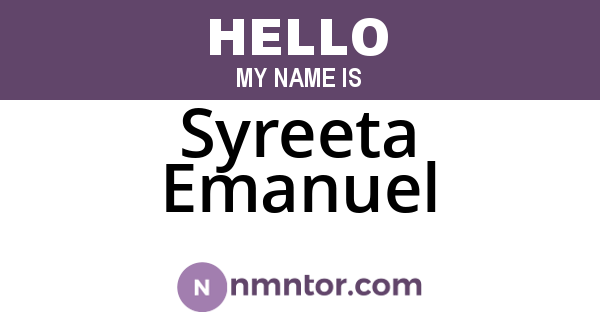 Syreeta Emanuel