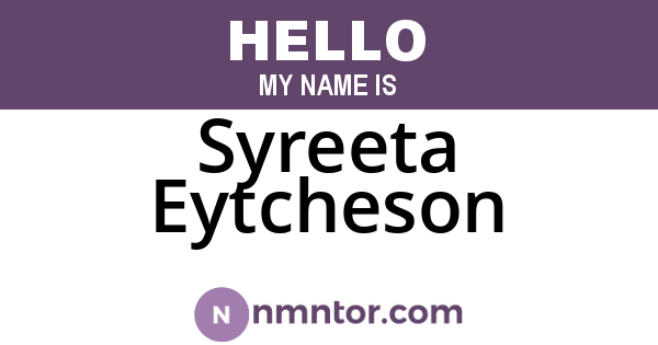 Syreeta Eytcheson