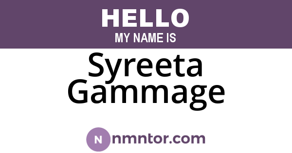 Syreeta Gammage
