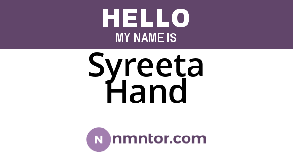 Syreeta Hand
