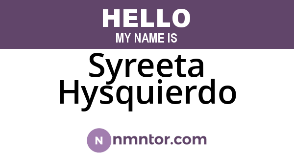 Syreeta Hysquierdo