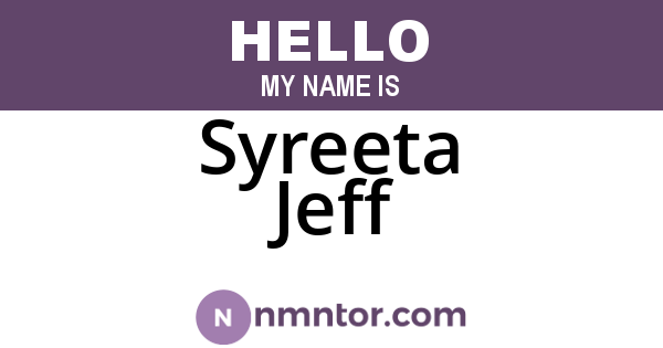 Syreeta Jeff
