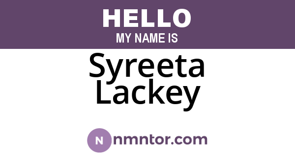 Syreeta Lackey