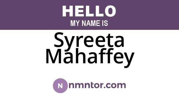 Syreeta Mahaffey