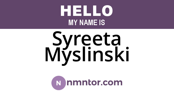 Syreeta Myslinski