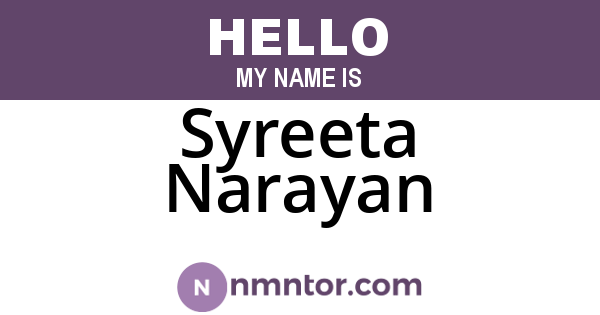 Syreeta Narayan