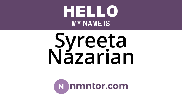 Syreeta Nazarian
