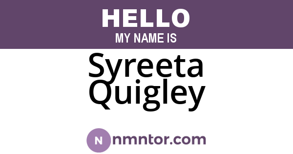 Syreeta Quigley