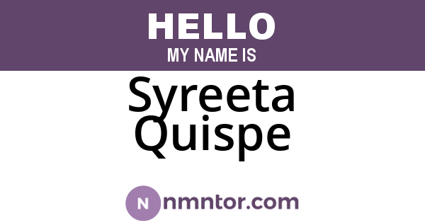 Syreeta Quispe