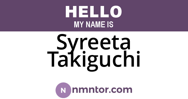 Syreeta Takiguchi
