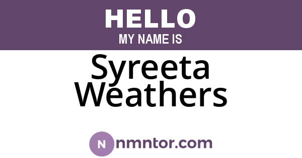 Syreeta Weathers