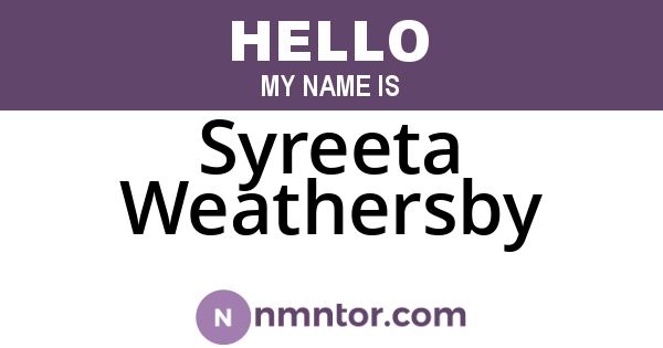 Syreeta Weathersby